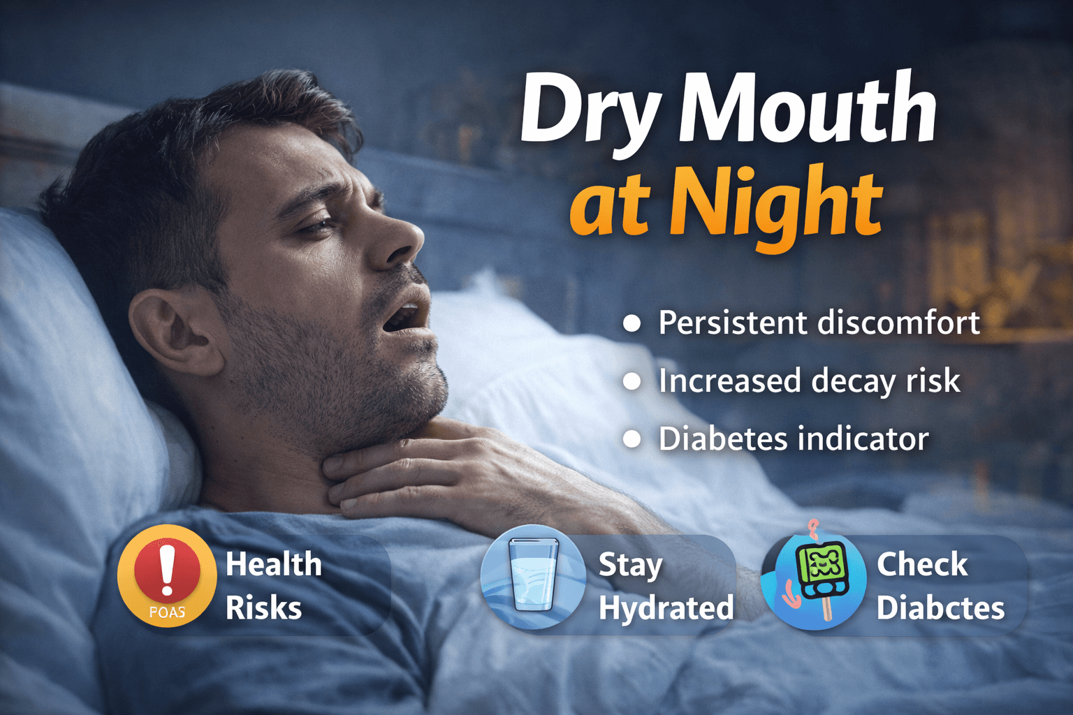Dry Mouth at Night: Causes, Risks, and How to Fix It